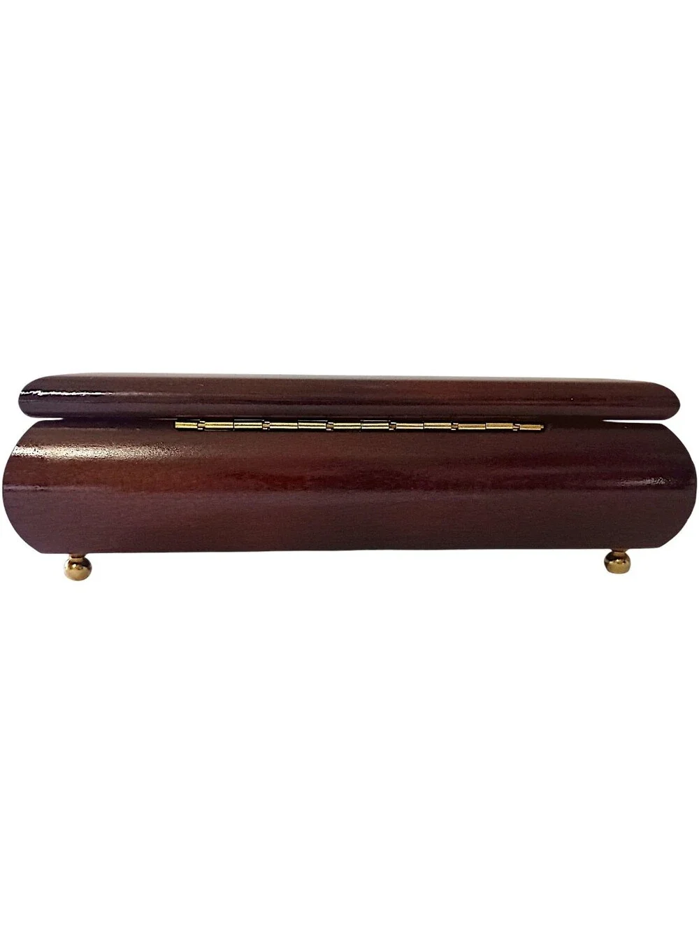 Wood Dried Pressed Flowers‎ Jewelry Box Musical Plays Nadias Theme WORKS Vtg 90s